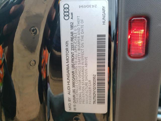 2016 AUDI TT TRUT5CFV1G1002952