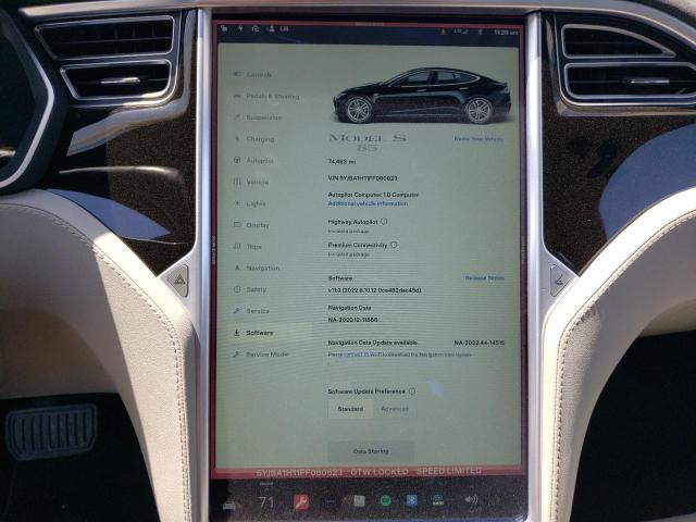 2015 TESLA MODEL S 85 5YJSA1H11FF080623