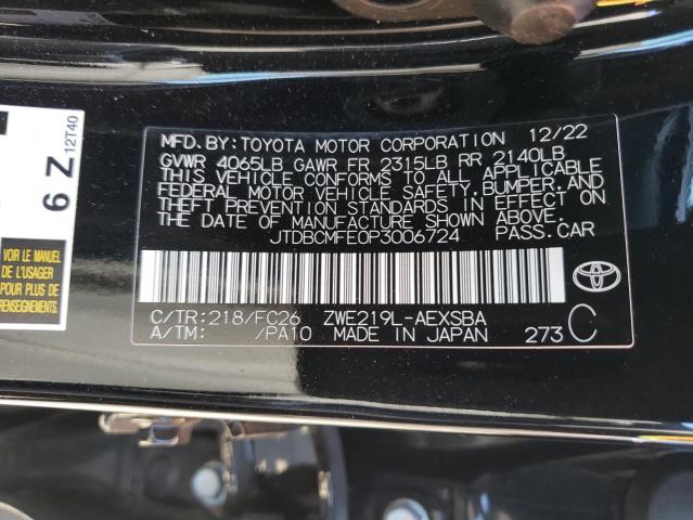 JTDBCMFE0P3006724 Toyota COROLLA LE