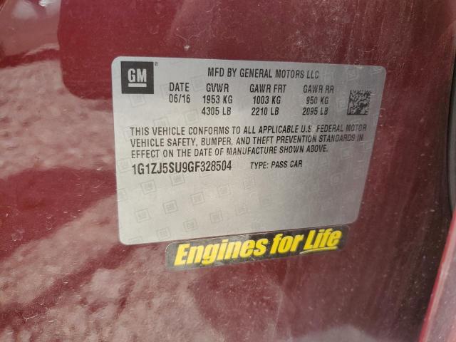 2016 CHEVROLET MALIBU HYB - 1G1ZJ5SU9GF328504