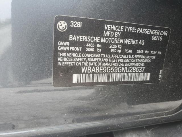 WBA8E9G59GNU28637 BMW 328 I Sulev