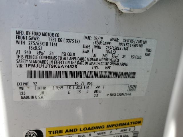 1FMJU1JT9KEA74526 Ford Expedition Xlt