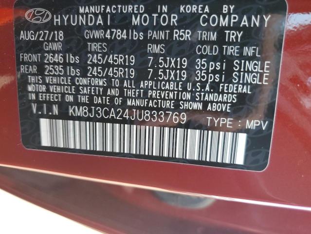 KM8J3CA24JU833769 Hyundai Tucson Value