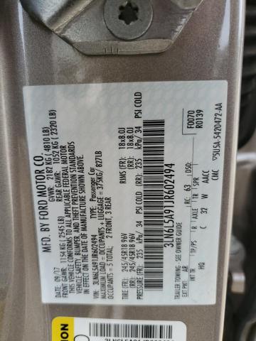 2018 LINCOLN MKZ PREMIE 3LN6L5A91JR602494
