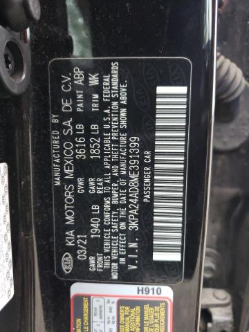 3KPA24AD8ME391399 KIA RIO LX