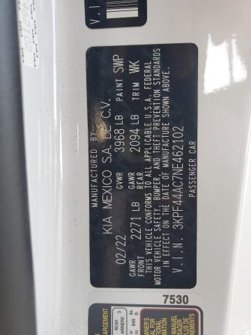 3KPF44AC7NE462102 KIA FORTE GT