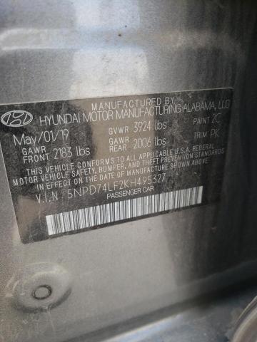 5NPD74LF2KH495327 Hyundai Elantra SE 12