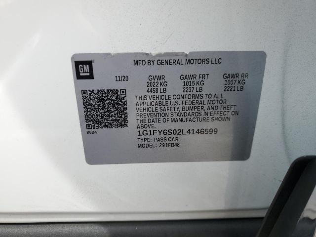 1G1FY6S02L4146599 | 2020 CHEVROLET BOLT EV LT