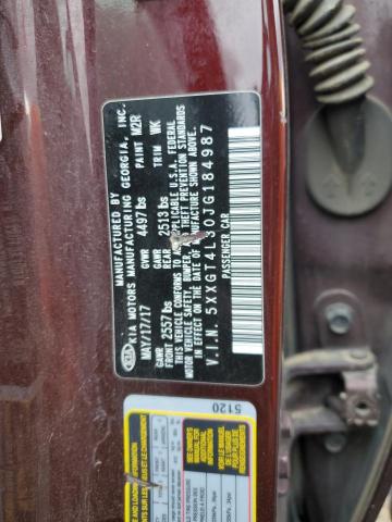 5XXGT4L30JG184987 KIA Optima Lx