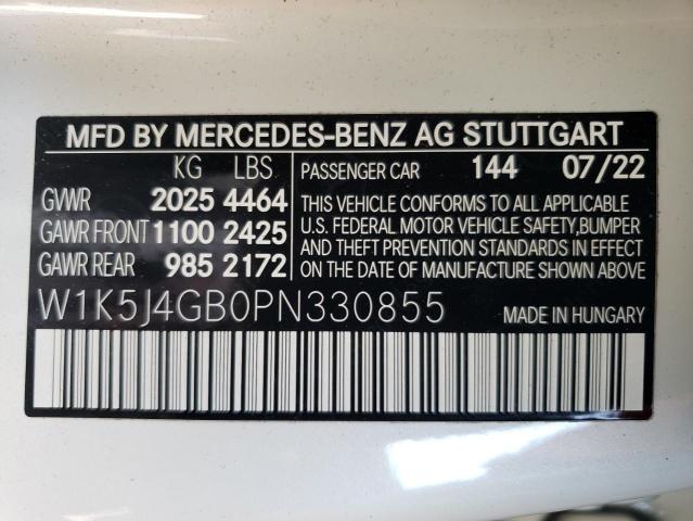 W1K5J4GB0PN330855 Mercedes-Benz CLA 250
