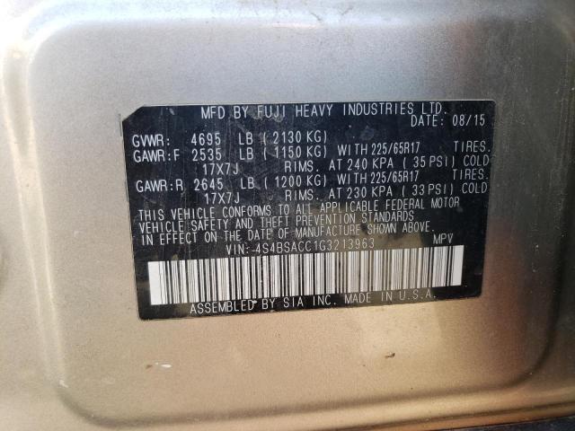 4S4BSACC1G3213963 Subaru Outback 2.5i Premium