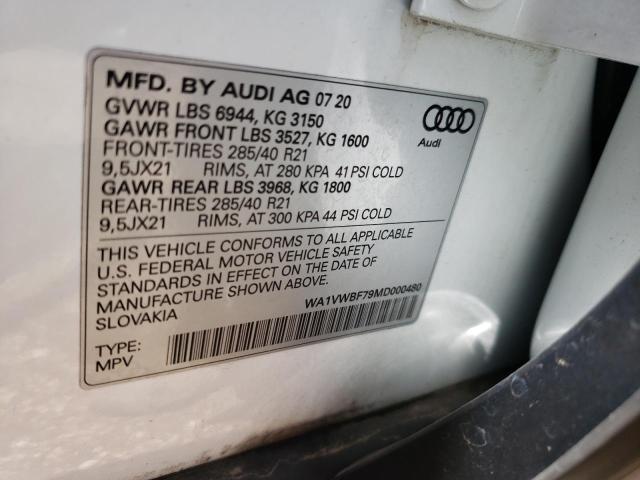 WA1VWBF79MD000480 2021 AUDI SQ7, photo no. 13