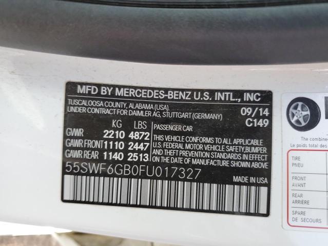 55SWF6GB0FU017327 2015 MERCEDES-BENZ C-CLASS, photo no. 12