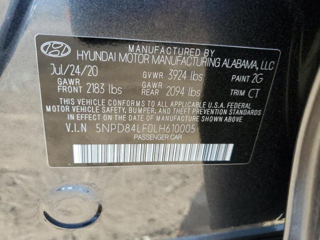 5NPD84LF0LH610005 Hyundai ELANTRA SEL