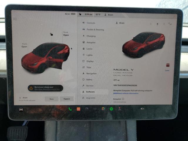 7SAYGDEE3PA029238 Tesla Model Y  9