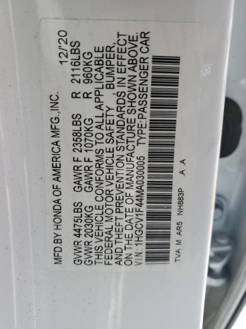 1HGCV1F44MA030005 | 2021 HONDA ACCORD SPO