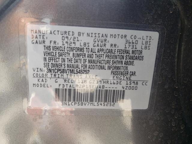 3N1CP5BV7ML545252 Nissan KICKS S