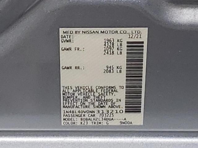 1N4BL4DV0NN313210 Nissan ALTIMA SV
