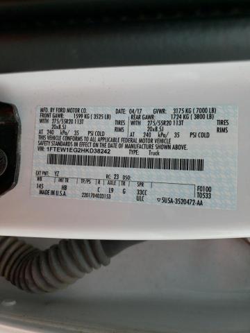 1FTEW1EG2HKD38242 Ford F150 Supercrew