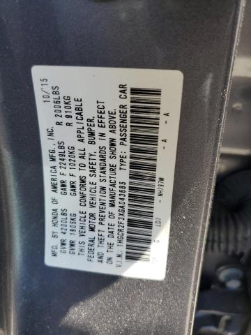 1HGCR2F3XGA043685 2016 Honda Accord Lx