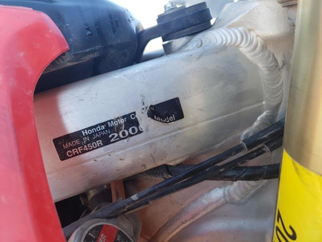2006 HONDA CRF450 R JH2PE05316M409202