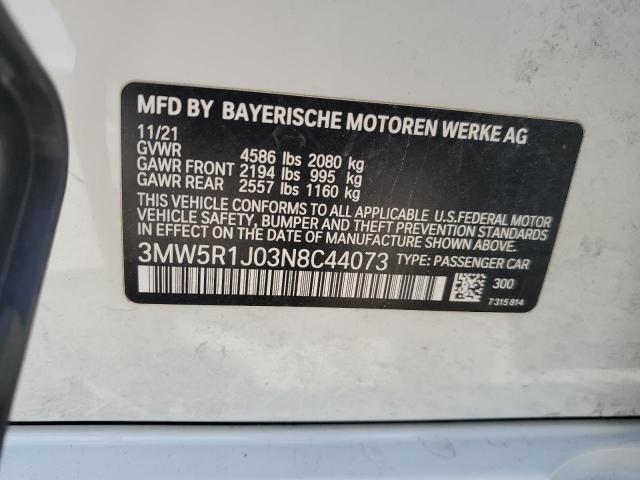 3MW5R1J03N8C44073 BMW 3 Series 330I 12