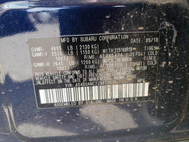 4S4BSANC7J3373575 Subaru Outback 2.5i Limited