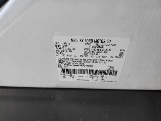 2018 FORD EXPLORER P - 1FM5K8AR9JGC44679