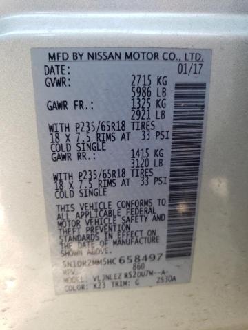 5N1DR2MM5HC658497 Nissan Pathfinder S