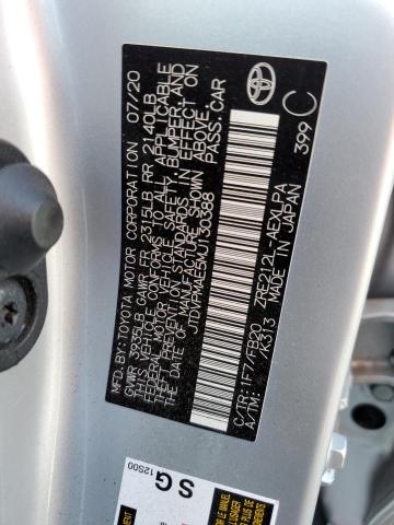 JTDVPMAE5MJ130388 Toyota COROLLA LE