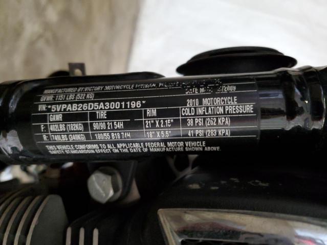 2010 VICTORY MOTORCYCLES VEGAS 8-BA 5VPAB26D5A3001196