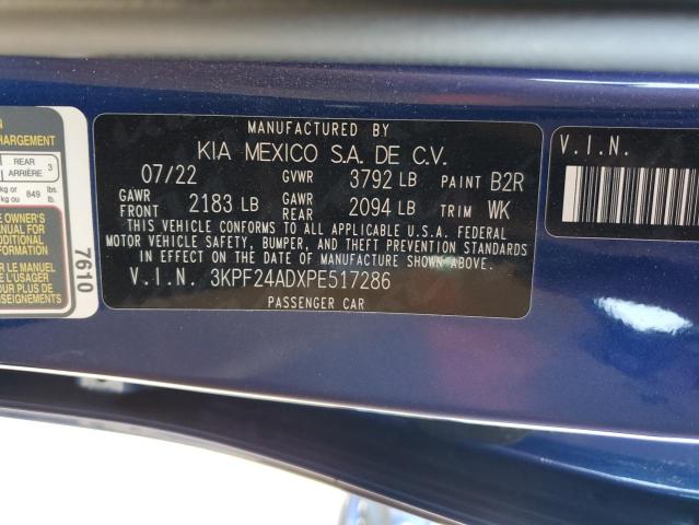 3KPF24ADXPE517286 KIA FORTE LX