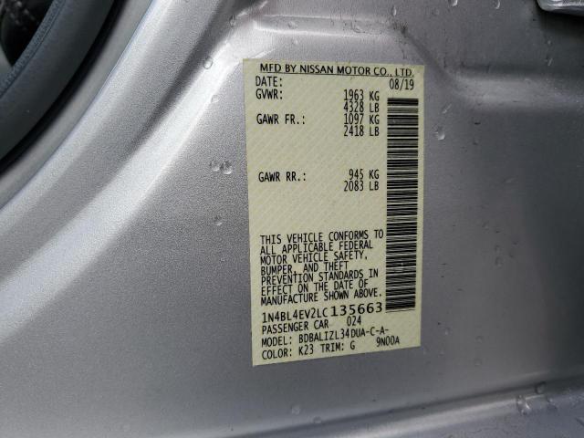 1N4BL4EV2LC135663 Nissan ALTIMA SL