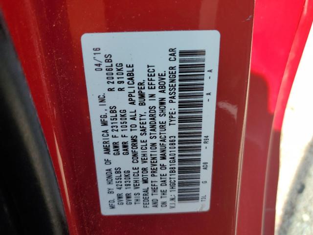 1HGCT1B81GA010863 Honda ACCORD EXL