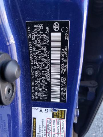 JTDKBRFUXG3527716 Toyota PRIUS