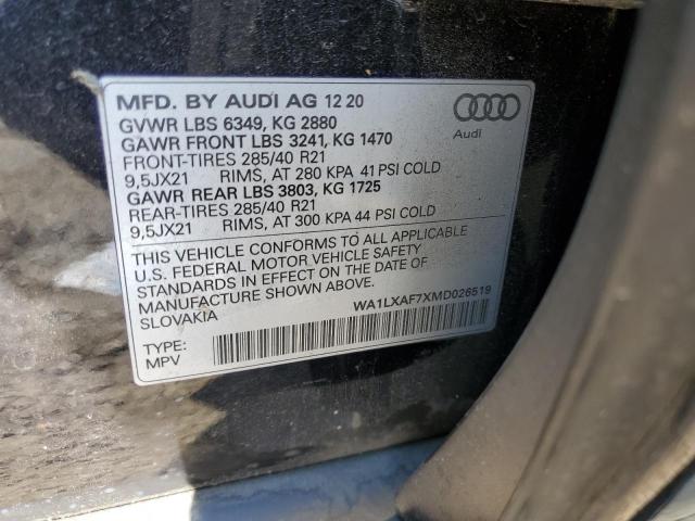 VIN WA1LXAF7XMD026519 2021 Audi Q7, Premium Plus no.13