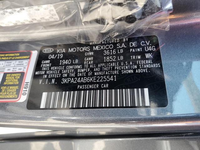 3KPA24AB6KE225541 KIA RIO S