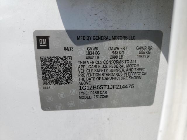 2018 CHEVROLET MALIBU LS - 1G1ZB5ST1JF214475