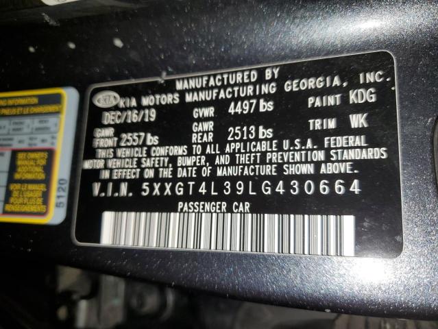 5XXGT4L39LG430664 KIA Optima Lx