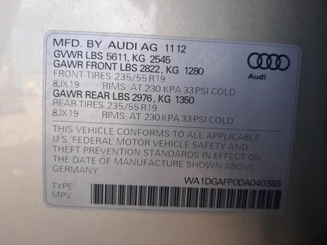 VIN WA1DGAFP0DA040385 2013 Audi Q5, Premium Plus no.13