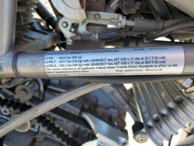 2002 DUCATI MONSTER 75 ZDM1RA3L72B015516