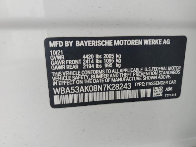 VIN WBA53AK08N7K28243 2022 BMW 2 Series, 228I no.12