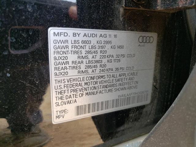 VIN WA1LAAF70HD036791 2017 Audi Q7, Premium Plus no.14