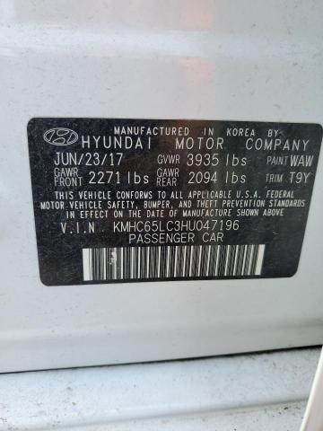 2017 HYUNDAI IONIQ BLUE - KMHC65LC3HU047196