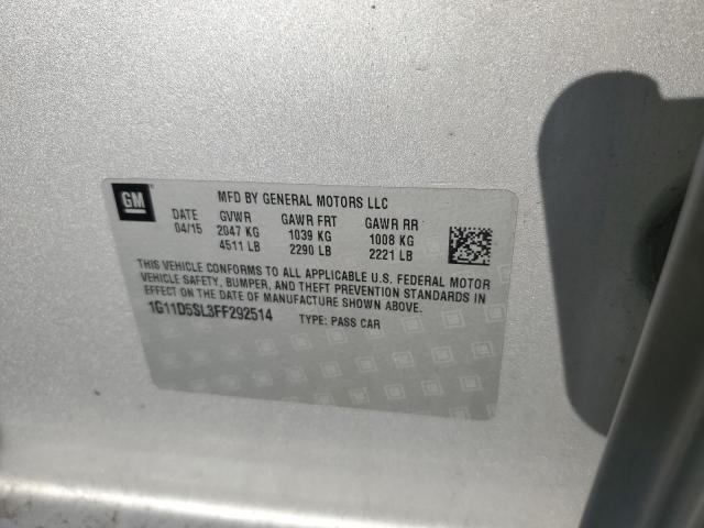 2015 CHEVROLET MALIBU  LT - 1G11D5SL3FF292514
