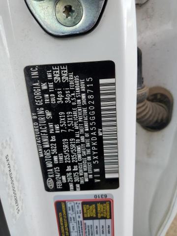 5XYPKDA55GG028715 KIA SORENTO SX