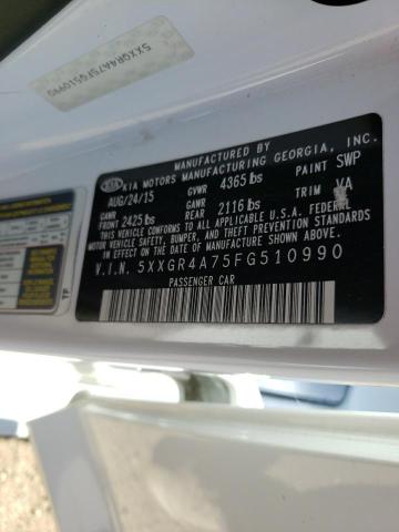 5XXGR4A75FG510990 KIA OPTIMA SX