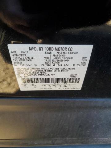 1FM5K8GT0HGE23707 Ford EXPLORER SPORT