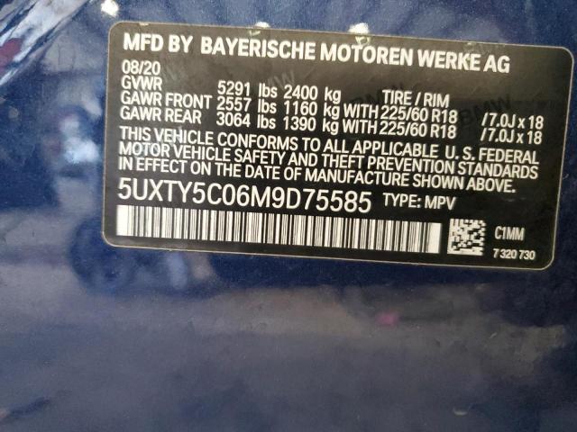 5UXTY5C06M9D75585 2021 BMW X3, photo no. 13