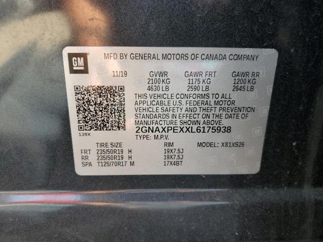 2020 CHEVROLET EQUINOX PR - 2GNAXPEXXL6175938